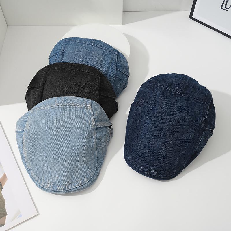 Pălărie de cowboy retro în stil Hong Kong: Beretă pictor de stradă britanică pentru capete mari"