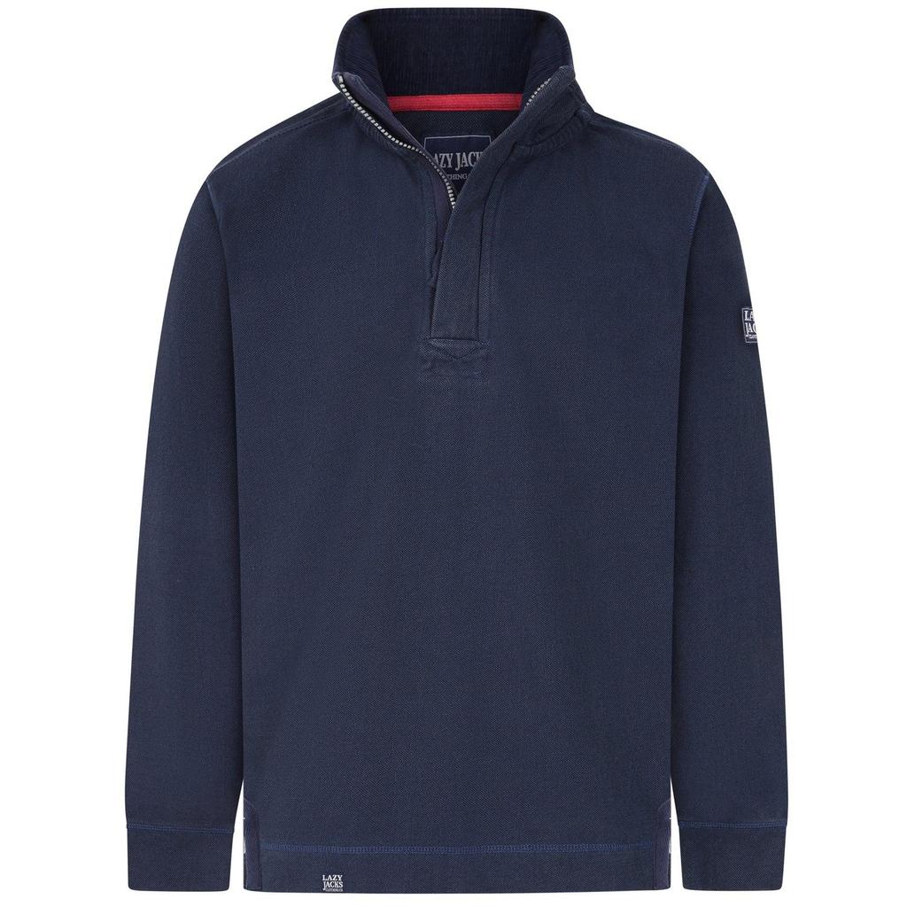 Lazy Jacks Mens Textured Quarter Zip Sweatshirt