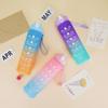 Gradient Color Large Capacity Leakproof Sports Water Bottle with Straw