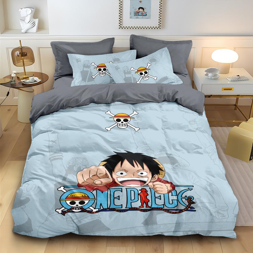 

Comforter Anime O-Ones Pieces Luffys Bedding Set Japanese For Children Boys Gift Single Queen King Size Comforter (quilt)-EU Single(135*200cm)3pcs