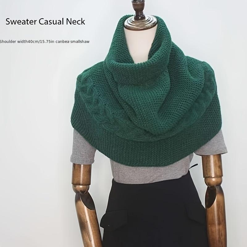 1pcs Knitted Neck Warmer Scarf Wrap Korean Style Pull-on High Neck Versatile Solid Color Suitable for Warmth When Going Out