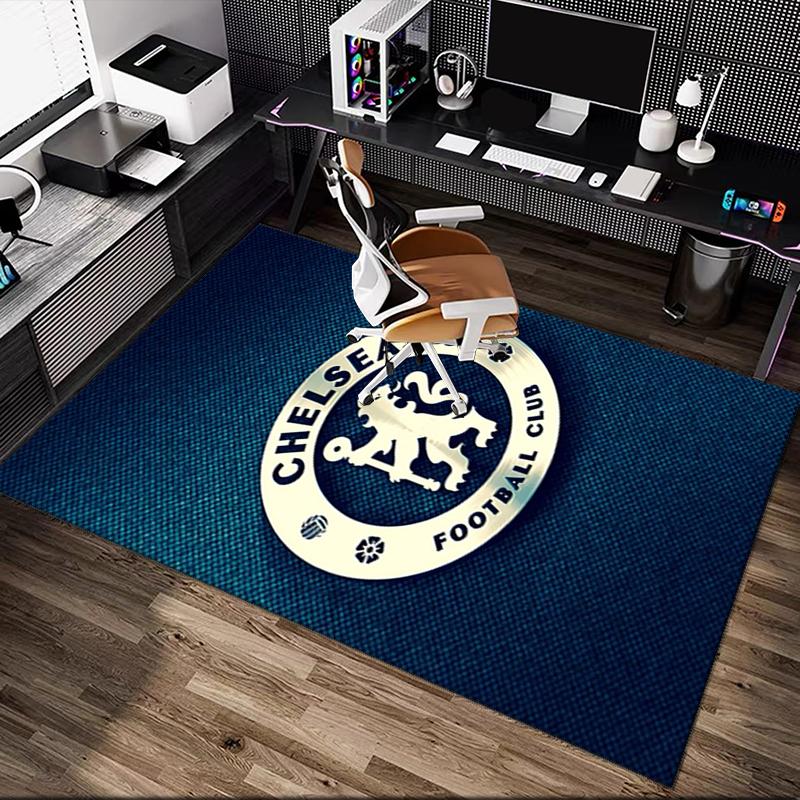 1pc Chelsea FC Printed Chair Rug for Home Office Use, Living Room Kitchen Game Room Area Carpet