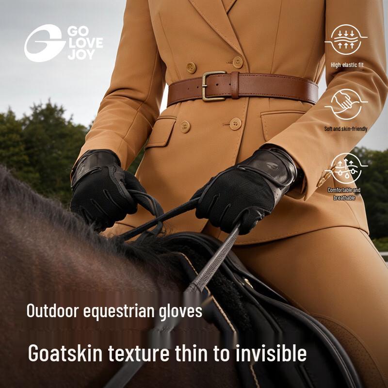 

GOLOVEJOY Professional Goatskin Equestrian Riding Gloves M
