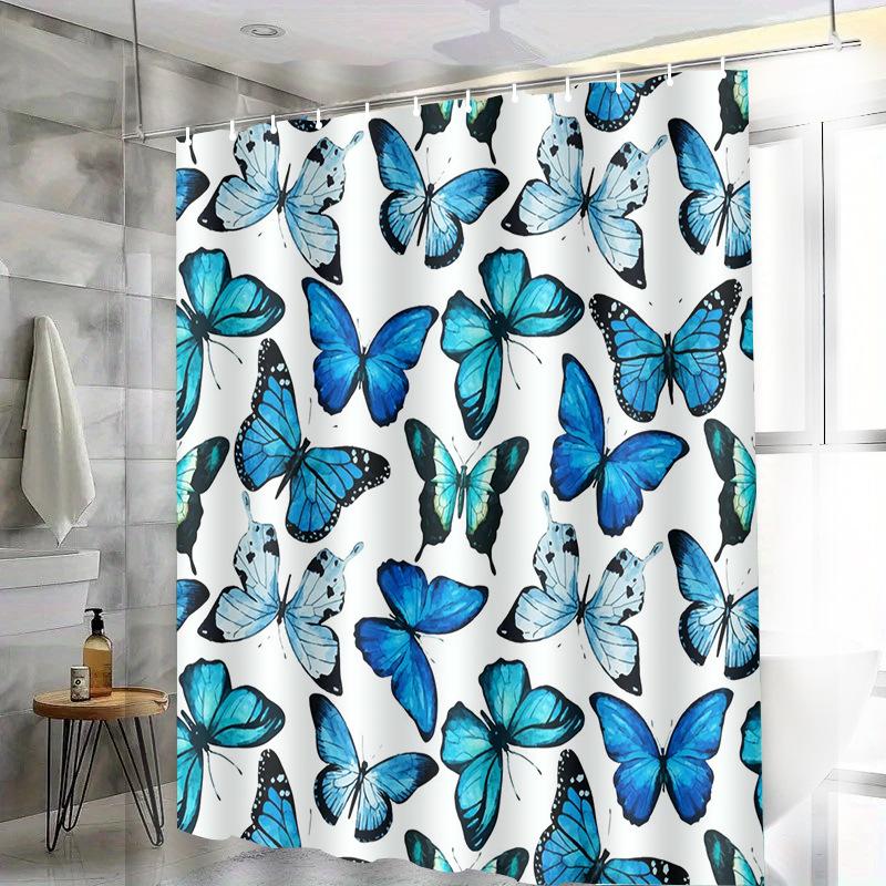 

Trinity Clover Heart Washable Dirt-Resistant Shower Curtain Shower Head Waterproof Polyester Bath Curtain For Home Decor W60H190(CM)-1 Pcs