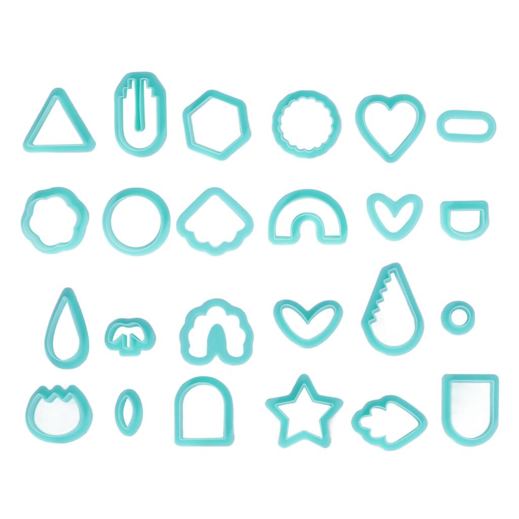 24 Pcs Polymer Clay Cutters Various Shapes DIY Hand Made Jewelry Earrings Making Mould Cutters Tools
