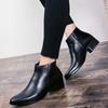 2026 New Korean Style Trendy Men's High Top Leather Shoes  Formal Single Shoes Business Leather Shoes for Men