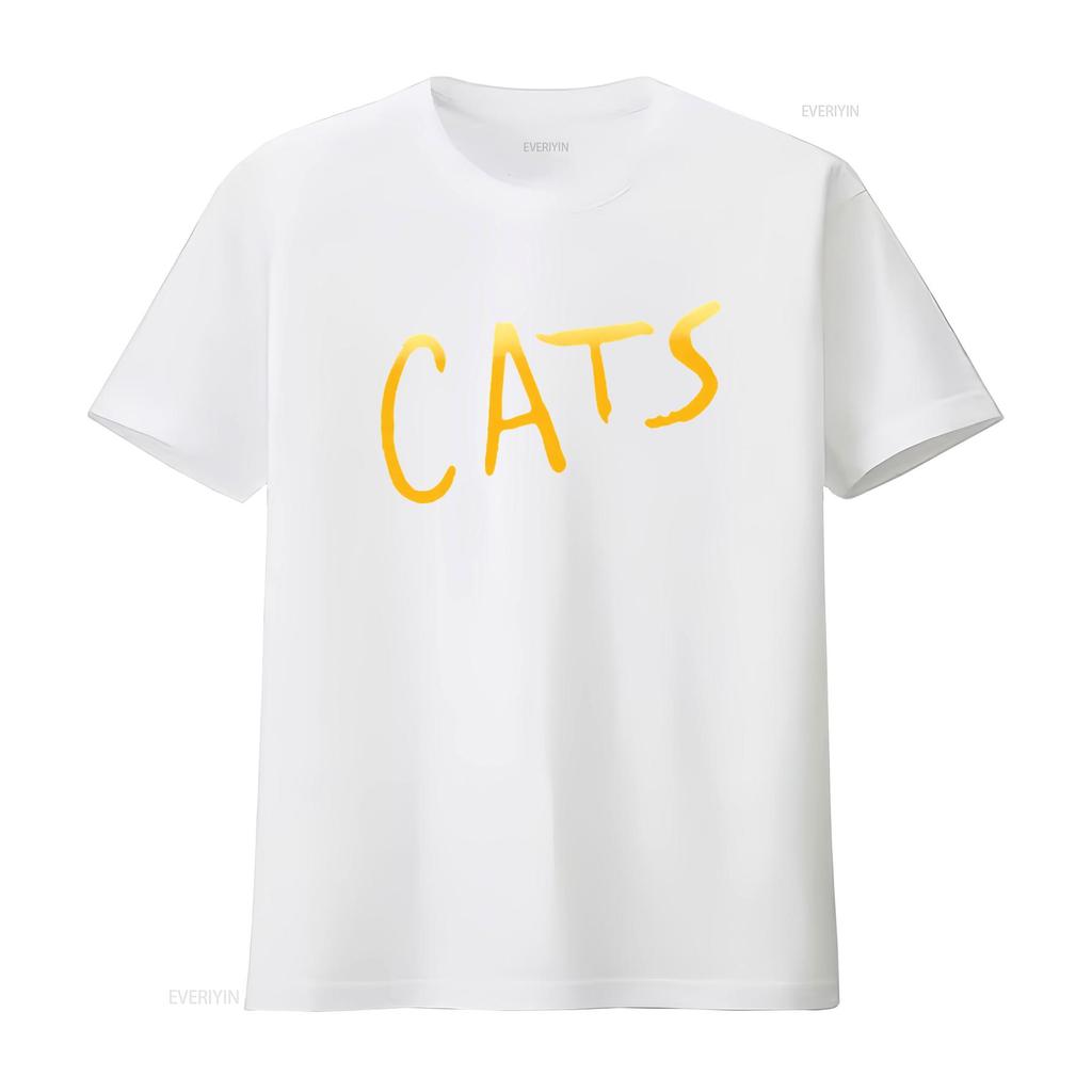 Cats Broadway Musical Show Unisexs Black T Shirt Size S To 3xl Vintage Washed Breathable Homme Slightly Graphic Comfortable Soft