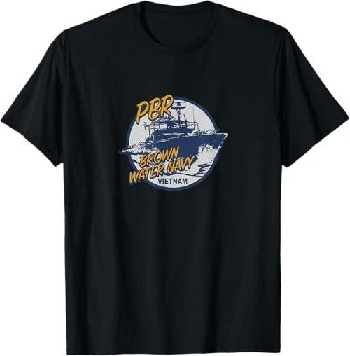 NEW LIMITED PBR Patrol Boat River Brown Water Vietnam Veteran Gift Idea T-Shirt XS