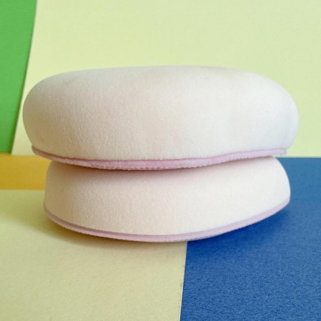 Macaron Soft Marshmallow Powder Puff - Large Water Drop, Non-Absorbent, Dual-Use for Wet & Dry Foundation.