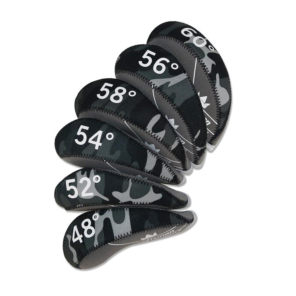 CRAFTSMAN Golf Wedge Set of 6 Club Head Camouflage Pattern Covers, (48°, 52°, 54°, 56°, 58°, 60°), Men's Covers, Neoprene, Stretchy,