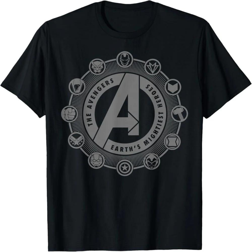 

Marvel Avengers Earth Heroes Pattern Tshirt highquality pure cotton M