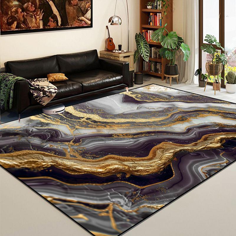 Abstract Style Large Size Living Room Carpet Home Decor Non-slip Luxury Rugs Machine Washable Bedroom Floor Mats Customizable IG