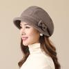 Plaid Autumn & Winter Women's Fisherman Hat: Stylish, Warm, & All-Match for Middle-Aged & Elderly.