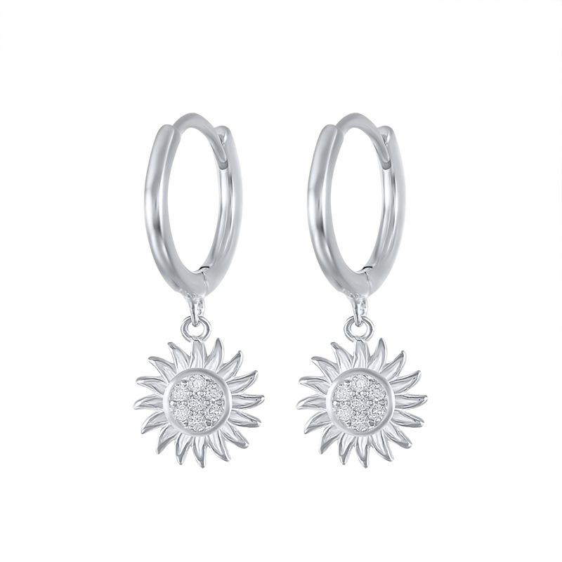 S925 Sterling Silver Devil'S Eye Earrings Best Selling Fashion Retro Blue Eyes Ear Buckles Earrings Trendy Ear Jewelry