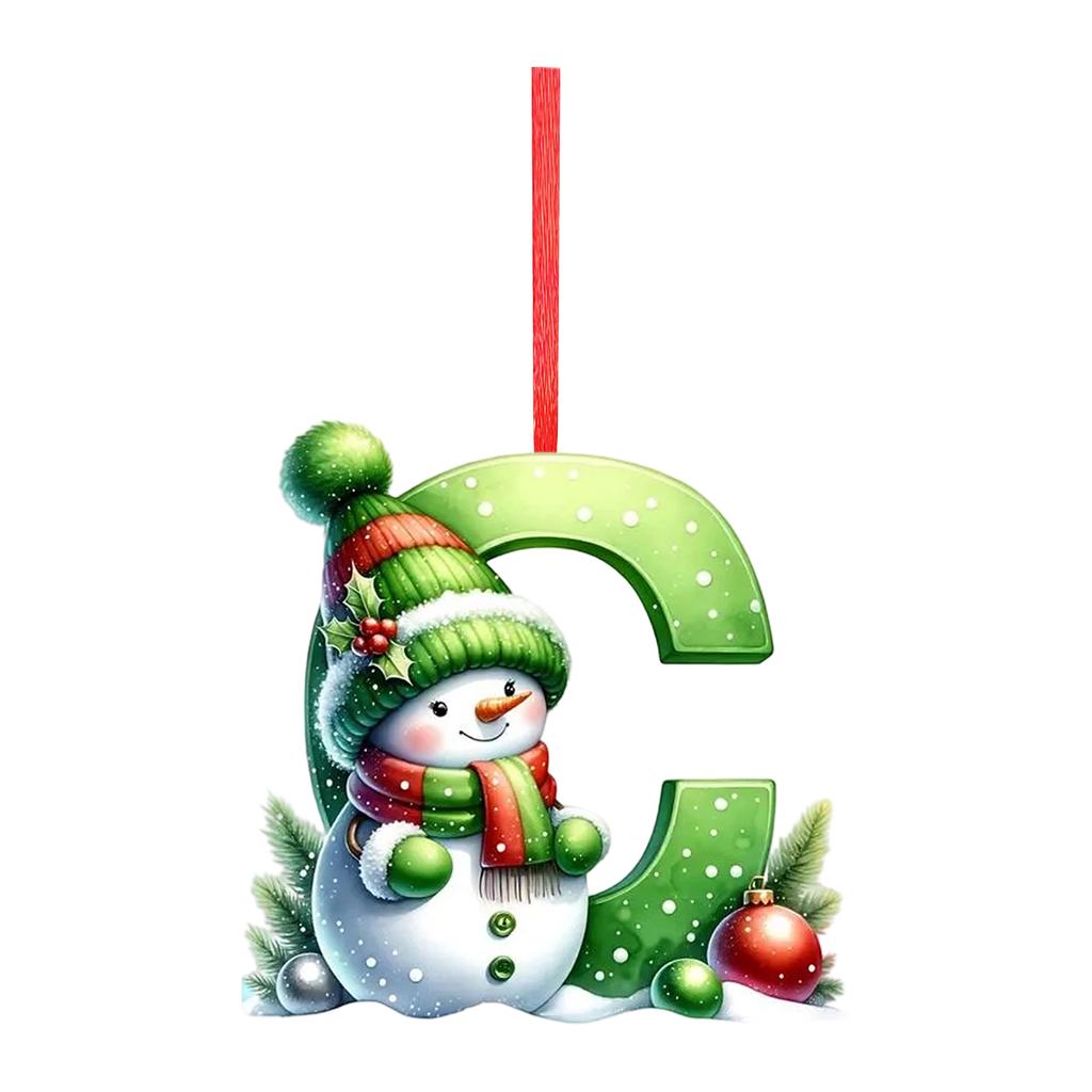2D Christmas Decoration Pendant Christmas Tree Tag Theme Party Crafts Ornament