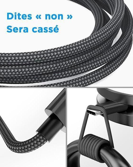 Cable USB C, [1M/Lot de 2] Câble USB C Charge Rapide 3A Fil Chargeur Type C Tressé Cable USB vers USB C pour Samsung Galaxy S21 S22