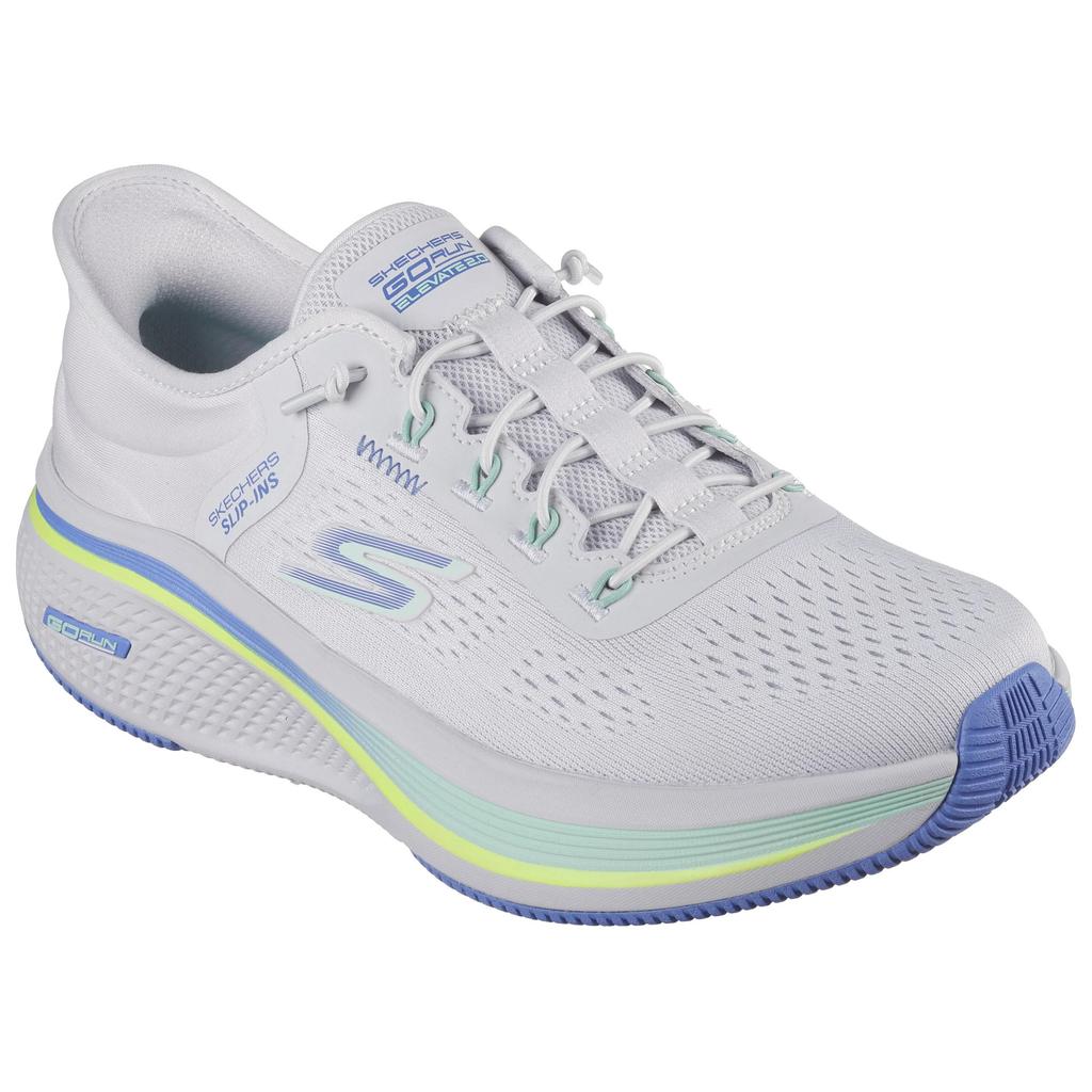 Skechers Go Run Elevate 2.0 Banyan Fashion Versatile Breathable Low-Top Running Shoes Women Sneaker Gray Blue 129006-GYBL
