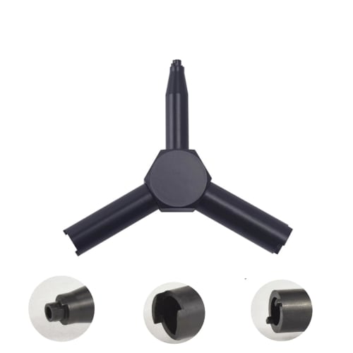 Bookwarm Valve Wrench (Stainless Steel) for Gas Magazines, Universal Triangle Wrench Force Magazine Charging Tool, Easy To Use, Compact (Black)