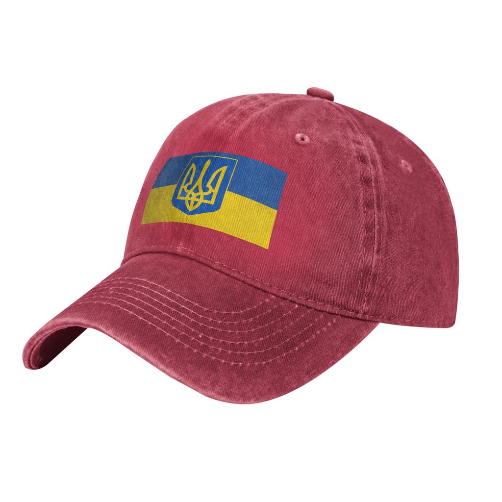Ukraine Flagge Baseballkappe Vintage Used Washed Kopfbedeckung Unisex Stil Outdoor Sommer Verstellbare Passform Kappen Hut