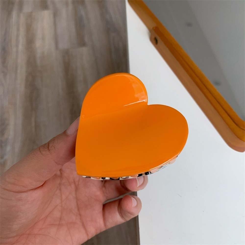 Korean Style Acetic Acid Hair Claw Acrylic Plaid Hair Claw Heart Shark Clip  Friends