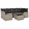 Garden Sofa Set Light Grey 55 X 55 X 37 Cm Poly Rattan