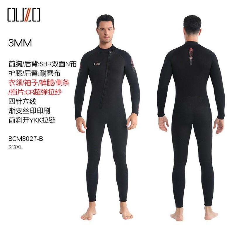3mm Neoprene Wetsuit Men Women Full Body Thermal Dive Suit Surfing Snorkeling Winter Swimming