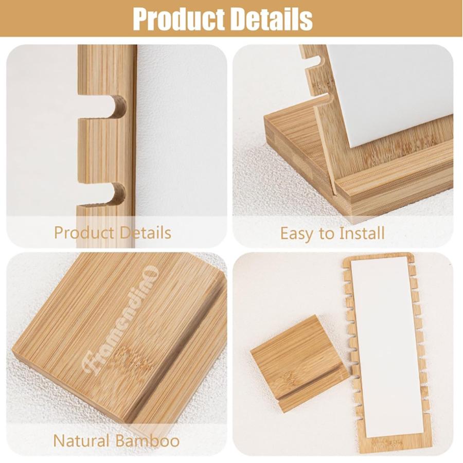 Bamboo Necklace Display Stand Jewelry Bracelets Chains Organizer Holder Freestanding Multiple Stands for Selling Show Home