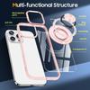 For iPhone 16 Pro Max Case Magnetic Ring Holder Kickstand PC+TPU Phone Cover