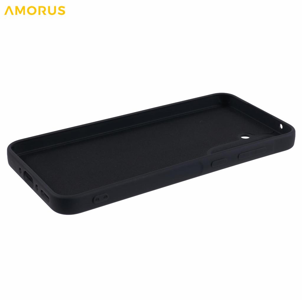 AMORUS Etui do Samsung Galaxy A55 5G Precyzyjne Wycięcia Wyściółka z Włókna TPU Odporne na Wstrząsy Pokrowiec na Telefon