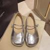 French Gentle Temperament Flat-soled Single Shoes Women's Shoes 2025 Spring New Models with Skirts Evening Wind Mary Jane Shoes Doudou Shoes