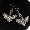 Hot Selling Gothic Punk Retro Skull Moth Moon Cross Earrings