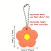 Creative Flower Keychain Soft Access Card Holder Mini Flower Key Cover Cap  Girls