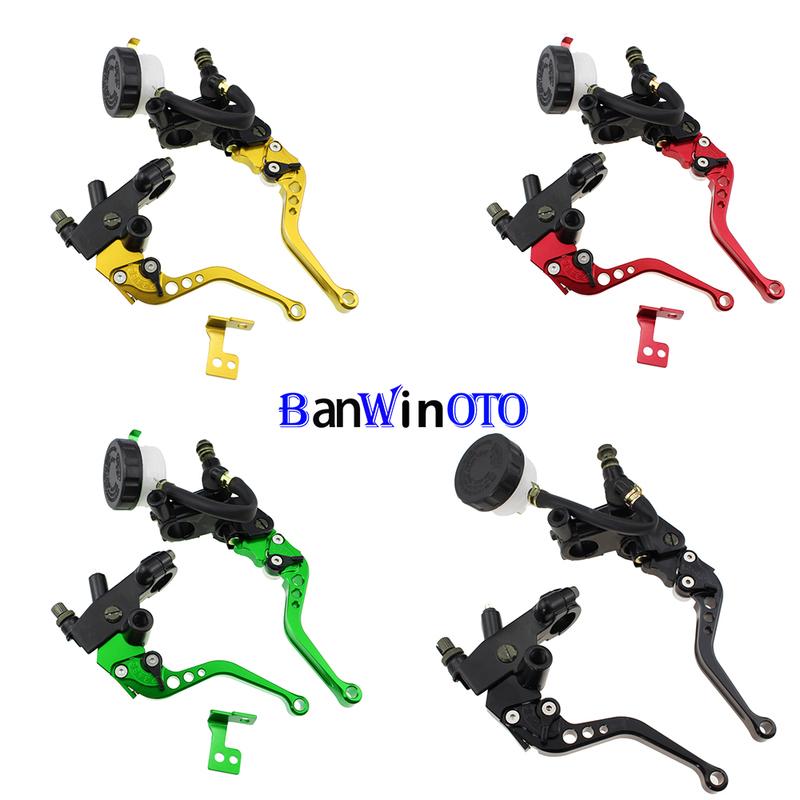 CNC Universal 22mm Motorcycle Front Brake Clutch Master Cylinder Reservoir Set For Honda Suzuki Kawasaki Yamaha