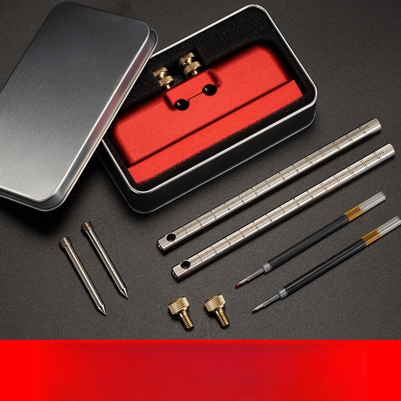 Woodworking Scriber, Double Rod Marking Tool, Aluminum Alloy DIY Marking Gauge