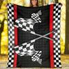Racing Theme Printed Blanket - Perfect for Couch, Bed, Travel & Outdoor Use | Machine Washable, Cozy & Durable.