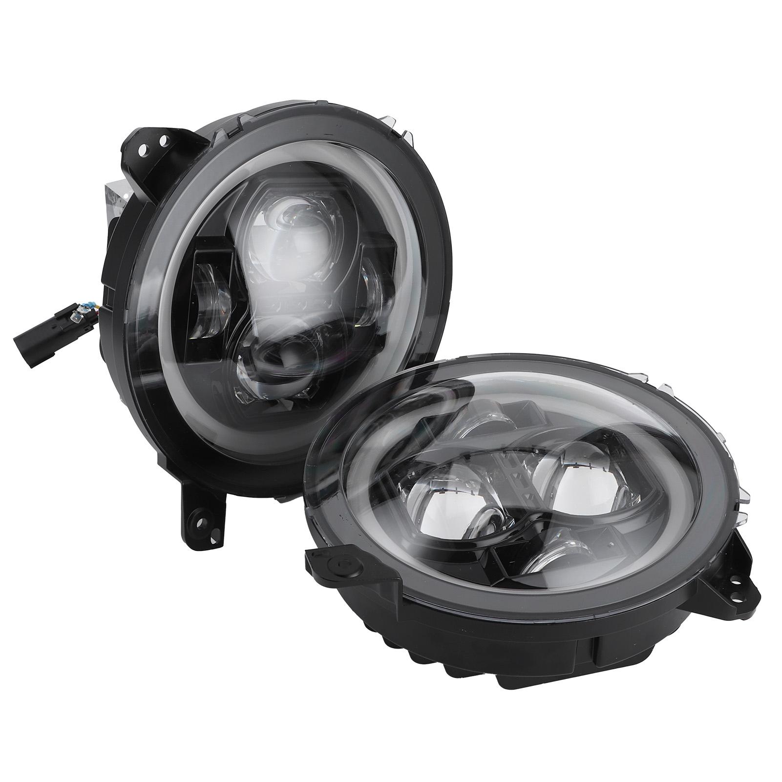 

Pair 9in Daytime Running Light LED Front Lamp IP68 Waterproof Fit for Jeep Wrangler JL 2018 2019