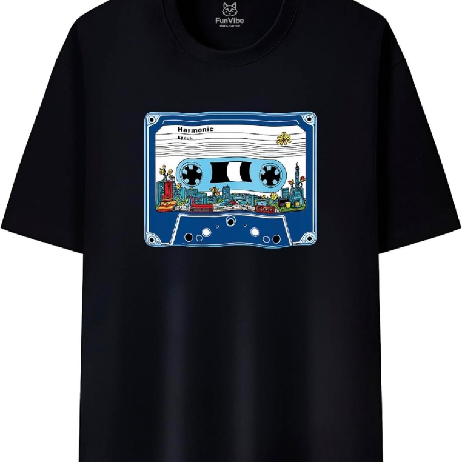 

Cassette Tape Graphic T-Shirt Unisex Tee S