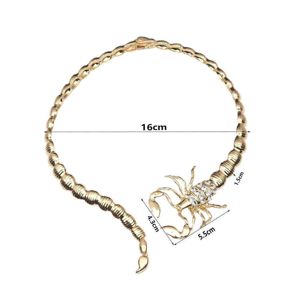 Collana Esagerata Retro Personalità Scorpione Diamante Colletto Gioielli da Donna