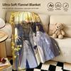 Comic WWho Made Me A Princesss Throw Warm Soft Flannel Blanket Multiuse for Sofa Bed Camping Travel Nap