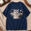Fitness Cat Funny Meme Unisex Casual Loose O Neck Summer Short Sleeve Unisex And Unisex TShirt