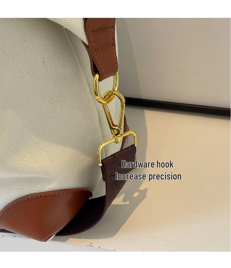 Spacious Canvas Tote Bag: Trendy, Lightweight Gym & Travel Crossbody Bag