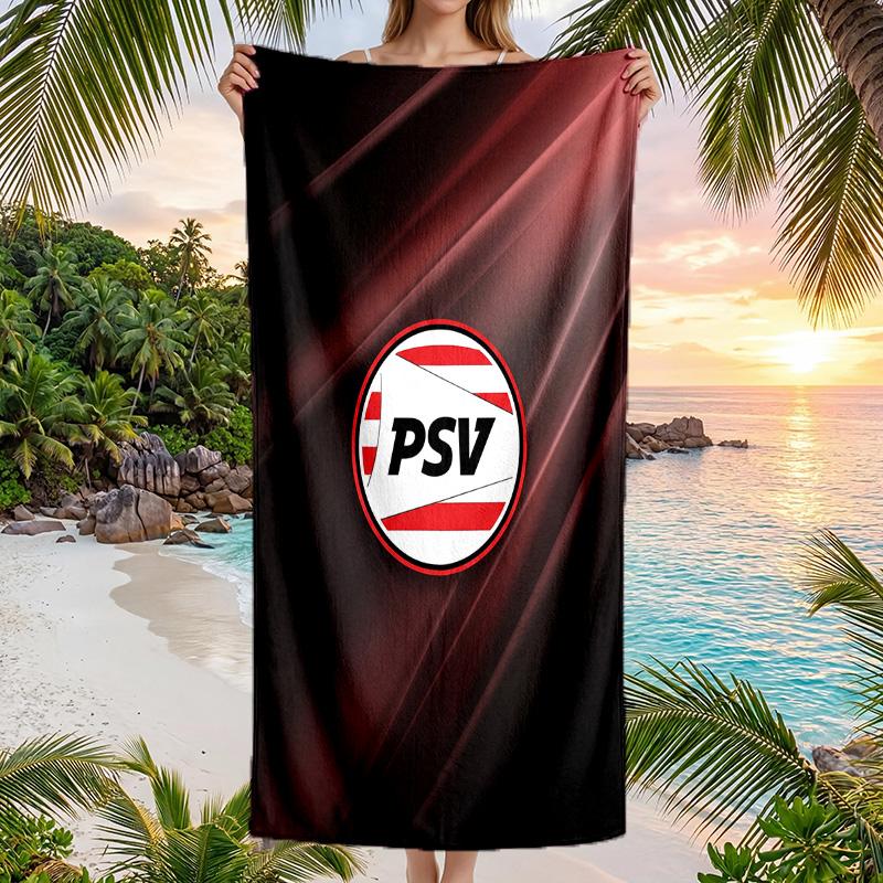 Telo da Spiaggia PSV Eindhoven FC Stampa Asciugatura Rapida Microfibra Assorbente Portatile da Viaggio Asciugamano da Nuoto