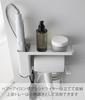 Yamazaki Tower Wall-Mounted Hair Dryer & Hair Iron Holder with Tray, White, W25 X D8.5 X H13.5cm (Includes Drywall Tweezers and Wood Screws for Less V