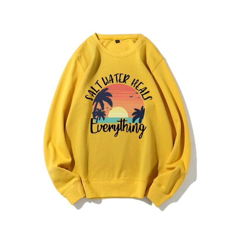 Saltwater Heals Everything Unisex Hoodie - Printed Polyester