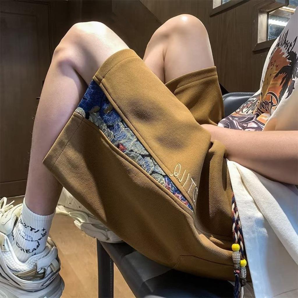 Men's Summer Plus Size Waffle Shorts - Breathable, Loose-Fit Basketball Style Mid-Length Pants