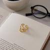 Youthway Fashion Irregular Geometric Zircon Ring For Women 18K Gold PVD Plated Stainless Steel Ring Chic Jewelry Gifts