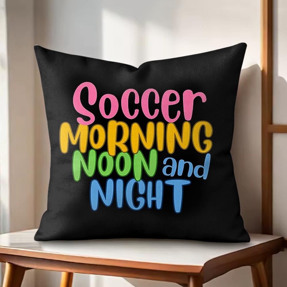 Morning Noon Cushion Cover Natural Linen Organic Fabric DoubleSided Printing Couch Pillow Covers Home Decor