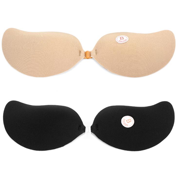 Women SelfAdhesive Push Up Silicone Bust Front Closure Strapless