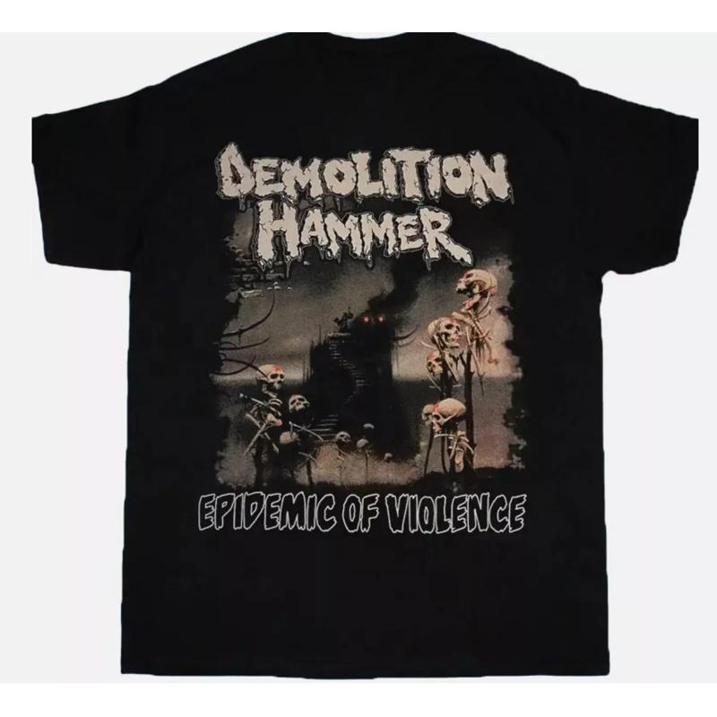 Demolition Hammer Epidemic of Violence T Shirt Cotton Black Men S to 5XL