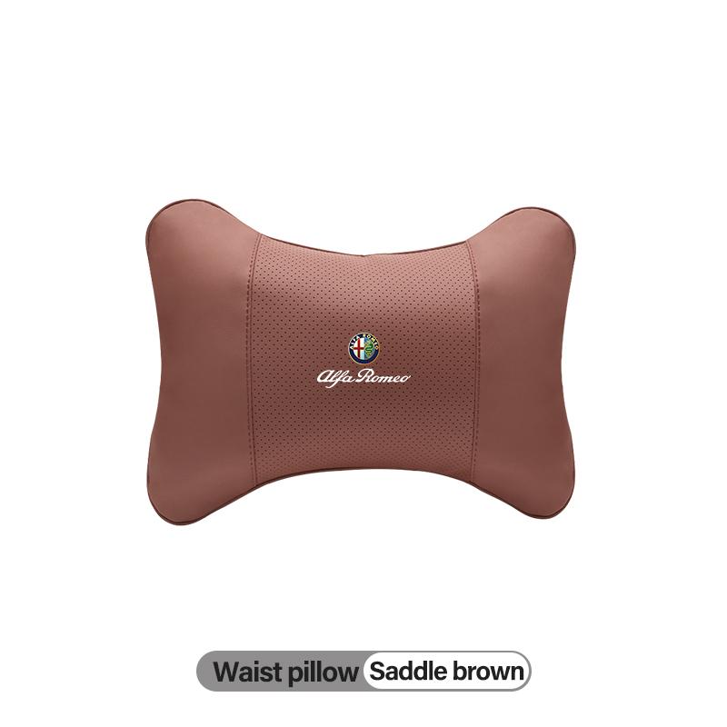For Alfa Romeo Leather Car Seat Headrest For Alfa Romeo 4C 159 166 Spider Giulia 147 GT Memory Foam Comfort Pillow High-quality 
